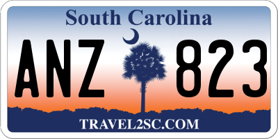 SC license plate ANZ823