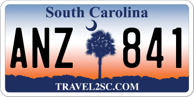SC license plate ANZ841
