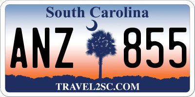 SC license plate ANZ855