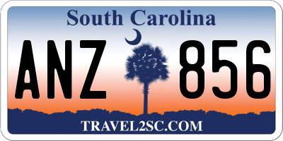 SC license plate ANZ856