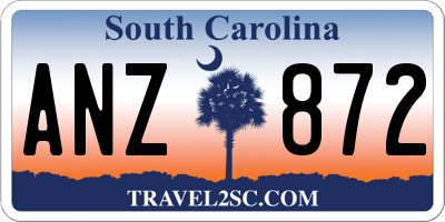SC license plate ANZ872
