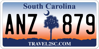 SC license plate ANZ879