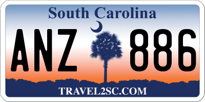 SC license plate ANZ886