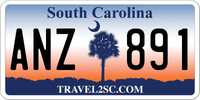 SC license plate ANZ891