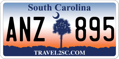SC license plate ANZ895
