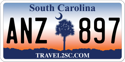 SC license plate ANZ897