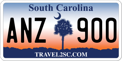 SC license plate ANZ900