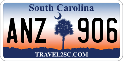 SC license plate ANZ906