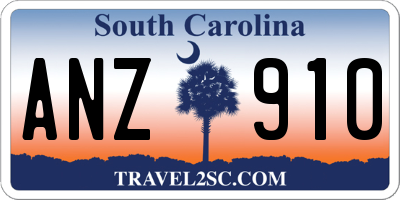 SC license plate ANZ910