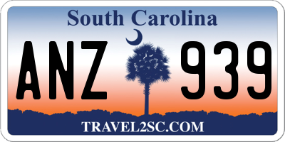 SC license plate ANZ939