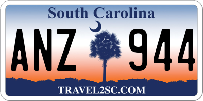 SC license plate ANZ944