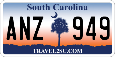 SC license plate ANZ949