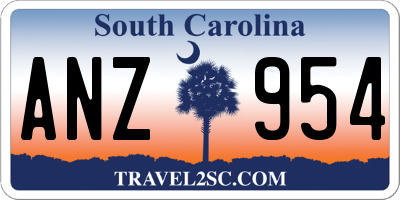 SC license plate ANZ954