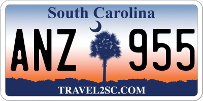 SC license plate ANZ955