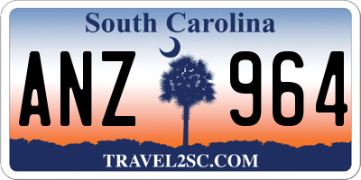 SC license plate ANZ964