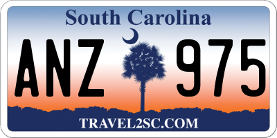 SC license plate ANZ975