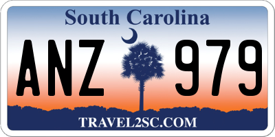 SC license plate ANZ979