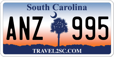 SC license plate ANZ995