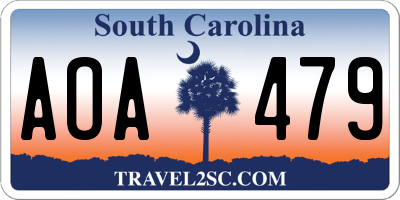 SC license plate AOA479