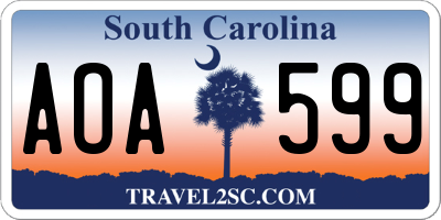 SC license plate AOA599