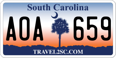 SC license plate AOA659
