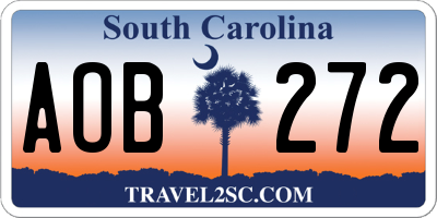 SC license plate AOB272