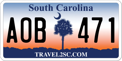 SC license plate AOB471