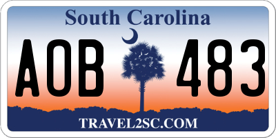 SC license plate AOB483
