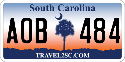 SC license plate AOB484
