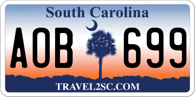 SC license plate AOB699