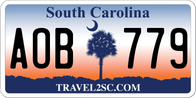 SC license plate AOB779
