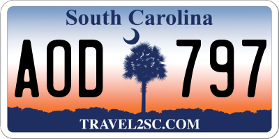 SC license plate AOD797
