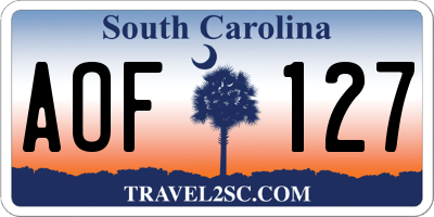 SC license plate AOF127