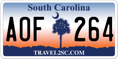 SC license plate AOF264