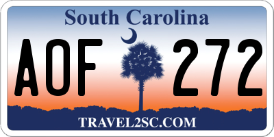 SC license plate AOF272