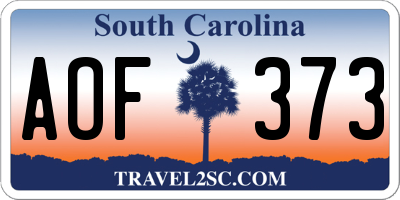 SC license plate AOF373