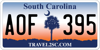 SC license plate AOF395