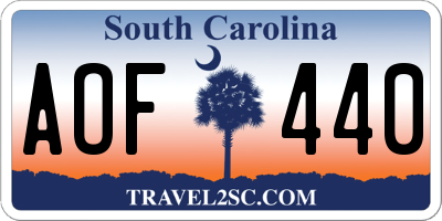 SC license plate AOF440
