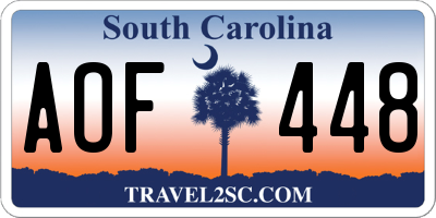 SC license plate AOF448