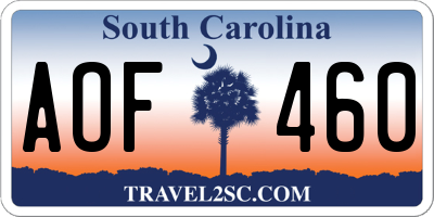 SC license plate AOF460
