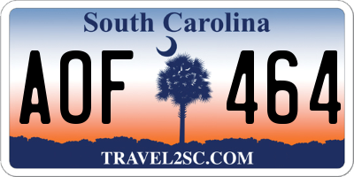 SC license plate AOF464