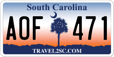 SC license plate AOF471