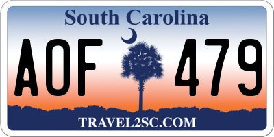 SC license plate AOF479