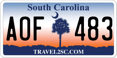 SC license plate AOF483