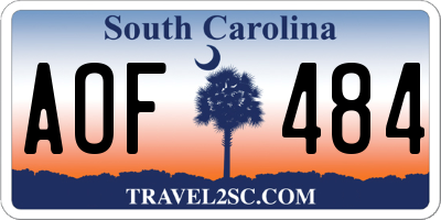 SC license plate AOF484