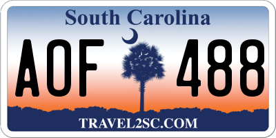 SC license plate AOF488