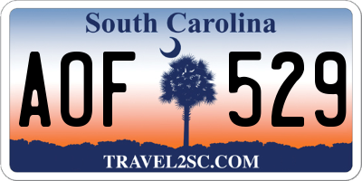 SC license plate AOF529
