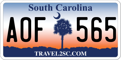 SC license plate AOF565