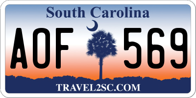 SC license plate AOF569