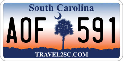 SC license plate AOF591
